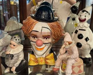 Creepy and loviable Ceramic CLOWNS - all shapes & sizes