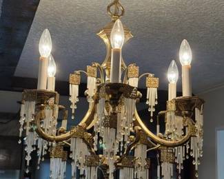 Antique Asian Raindrop Chandelier - RARE Gorgeous and so delicate