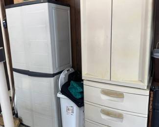 Plastic garage storage units