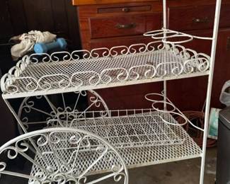 Garden wrought iron Trolley -rolls