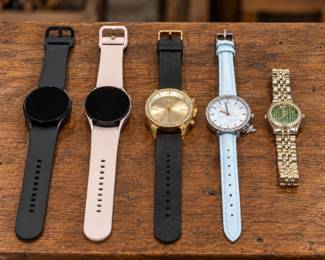 Vintage Watch Collection on Rustic Workbench