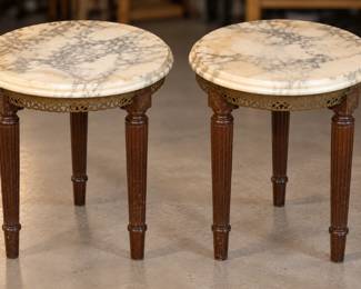 Antique Marble Stools in Workshop