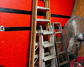 Several ladders all heights