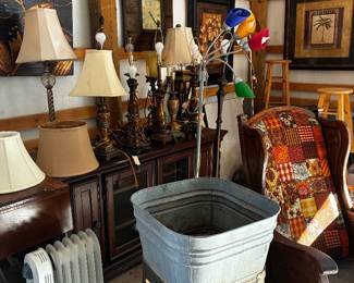 Lamps , entertainment center