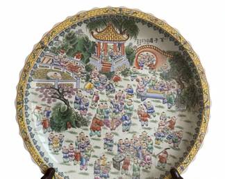 Chinese Famille Rose Hundred Boys Porcelain Charger