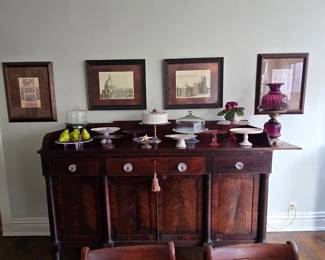 Empire Sideboard, Cake Stands, Artwork, Lamp