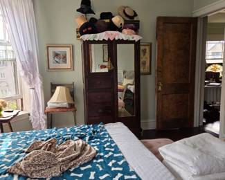 Armoire & Vintage Hat & Handkerchief Collection