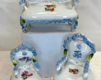 Miniature Porcelain doll house set