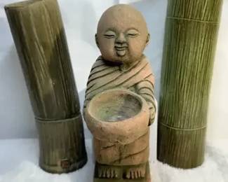 Bamboo style vases and other