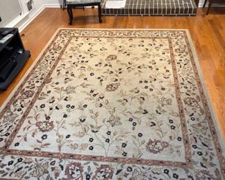Large area rug in living room