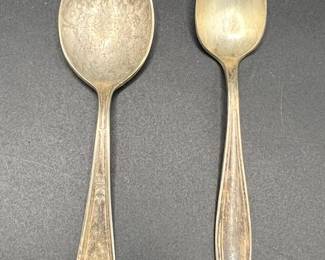 (2) Small Silver Plated Spoons