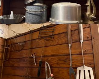 Antique & Vintage Metal Kitchen Items Lot