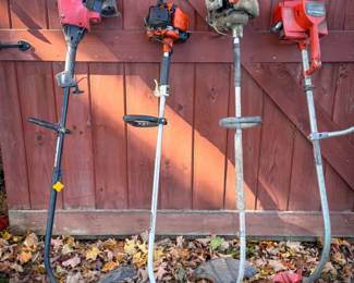 (4) Motorized Weed Trimmers