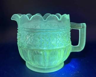 EAPG Gala Creamer in "Hawaiian Lei" pattern, 1913, John B. Higbee Glass