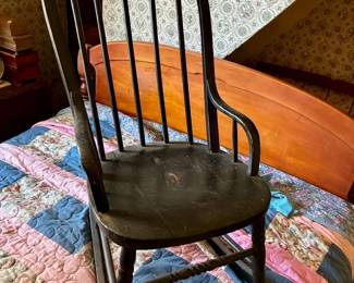 Child's Painted Wooden Rocking Chair