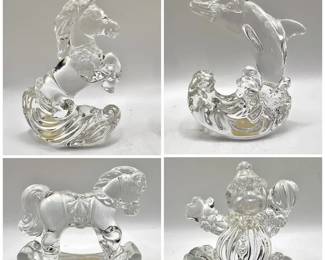 (4) Lead Crystal Princess House Rocking Figurines