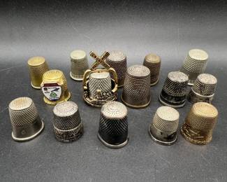 Antique & Vintage Sewing Thimbles including Sterling Silver