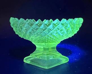 Westmoreland Glass English Hobnail Footed Salt Cellar