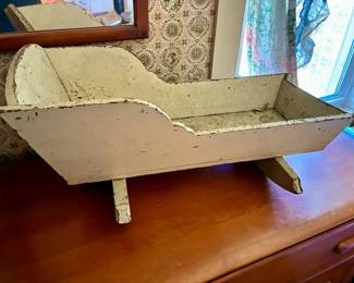Antique Primitive Rocking Crib
