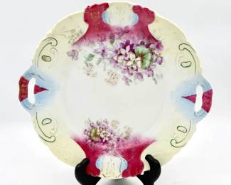 Handled Floral Plate