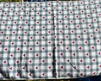 Soft Handwoven Hearts Blanket 38x63