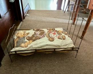 Antique Brass Doll Bed