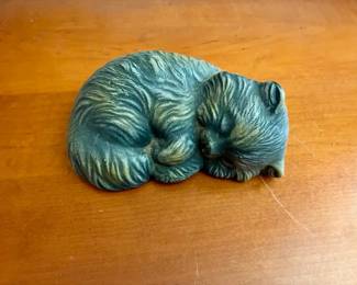 Adorable Sleeping Cat Figurine