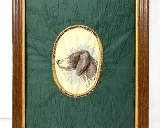 Puff Embroidered Hound Dog Picture