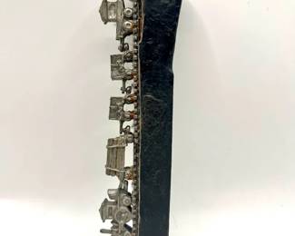 Miniature Train Sculpture on an Iron Railroad Spike