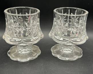 Pair of Lead Crystal Candle Holders
