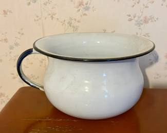 Vintage Enamel Chamber Pot