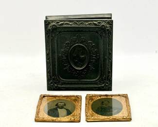 Antique Civil War Era Union Case Gutta Percha & Photos