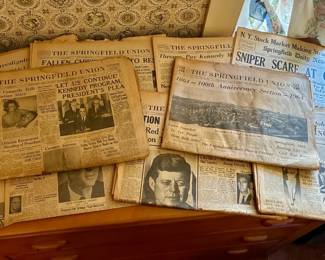 Collection of 1963-64 Springfield MA Area Newspapers Featuring JFK Assassination