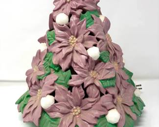 Atlantic Mold 14” Ceramic Poinsettia Christmas Tree