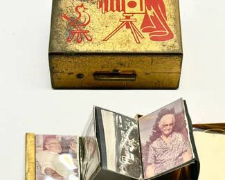 Vintage Gold Tone Photo Box