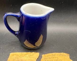 3” Fraunfelter Creamer Found with “Military Candy Container” Notes