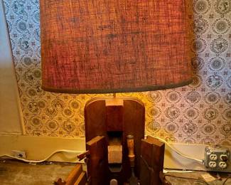 Handmade Decorative Lamp with Hand Tool Display (Works)