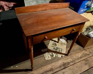 Antique Wooden Desk with Drawer