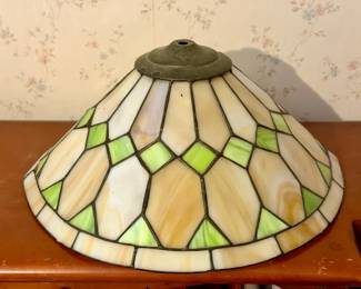 Vintage Slag Glass Lampshade