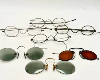 Antique/Vintage Glasses, Sunglasses, & Cases Lot