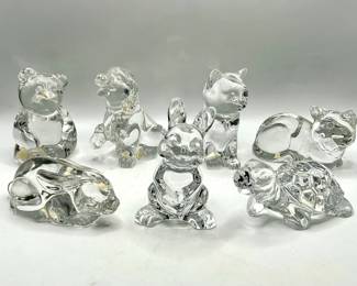 (7) Princess House Lead Crystal Pets