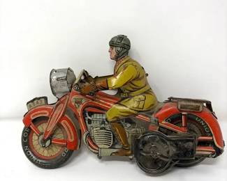Arnold A643 Vintage Tin Wind Up Motorcycle