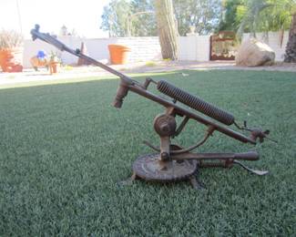 Antique Cast Iron Clay Pigeon Thrower