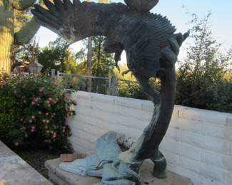 Beautiful Sculpture by S. David "Soaring Eagle" (apprx. 6' tall