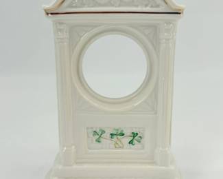 149 BelleekGlenveighShamrockPorcelainMantelClock