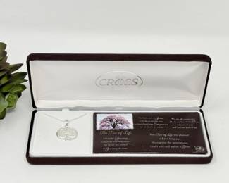 76 CrossGiftsTreeofLifeSilverTonePendantNecklace
