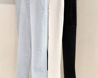145 ThreeSlimFitDressPantsinBlueWhiteBlack