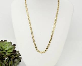 107 GoldToneSterlingSilverChainNecklace