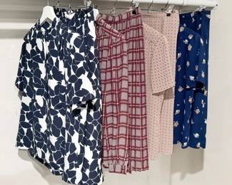 137 MixedPrintBlouseandSkirtSet