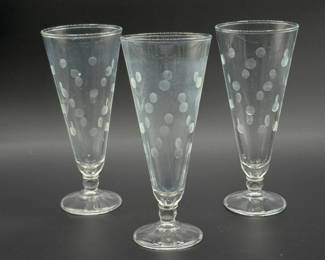 101 AnchorHockingCoinDotPilsnerGlasses